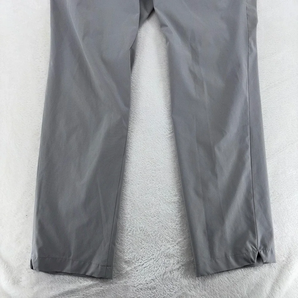 Brooks Brothers Mens Performance Golf Chino Pants Grey 36x32 Zip Back Pockets